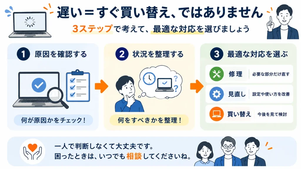 判断を急がなくて大丈夫